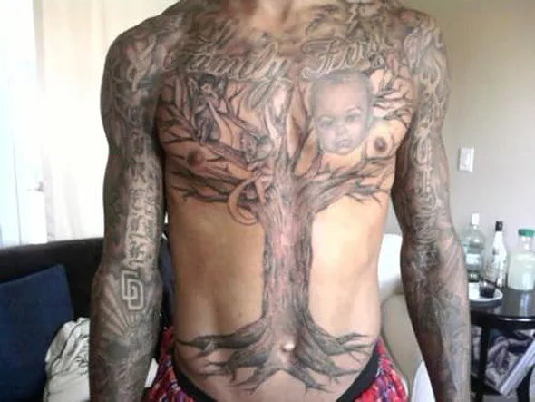 Monta Ellis Family Tree tattoo